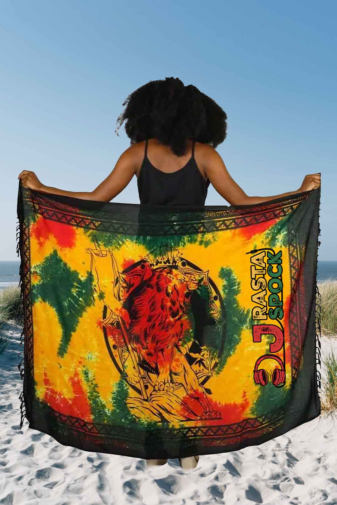 Tie-Dye Lion of Judah Rasta Sarong
