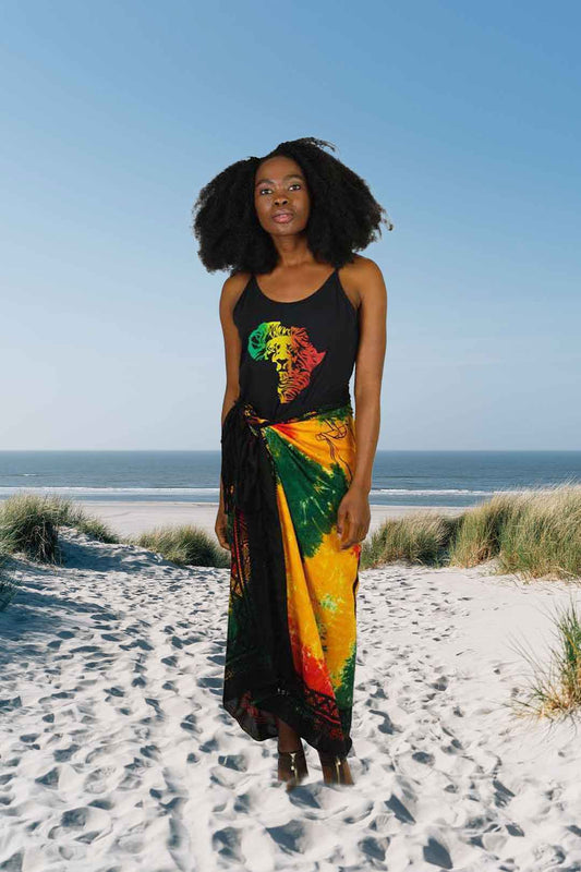 Tie-Dye Lion of Judah Rasta Sarong