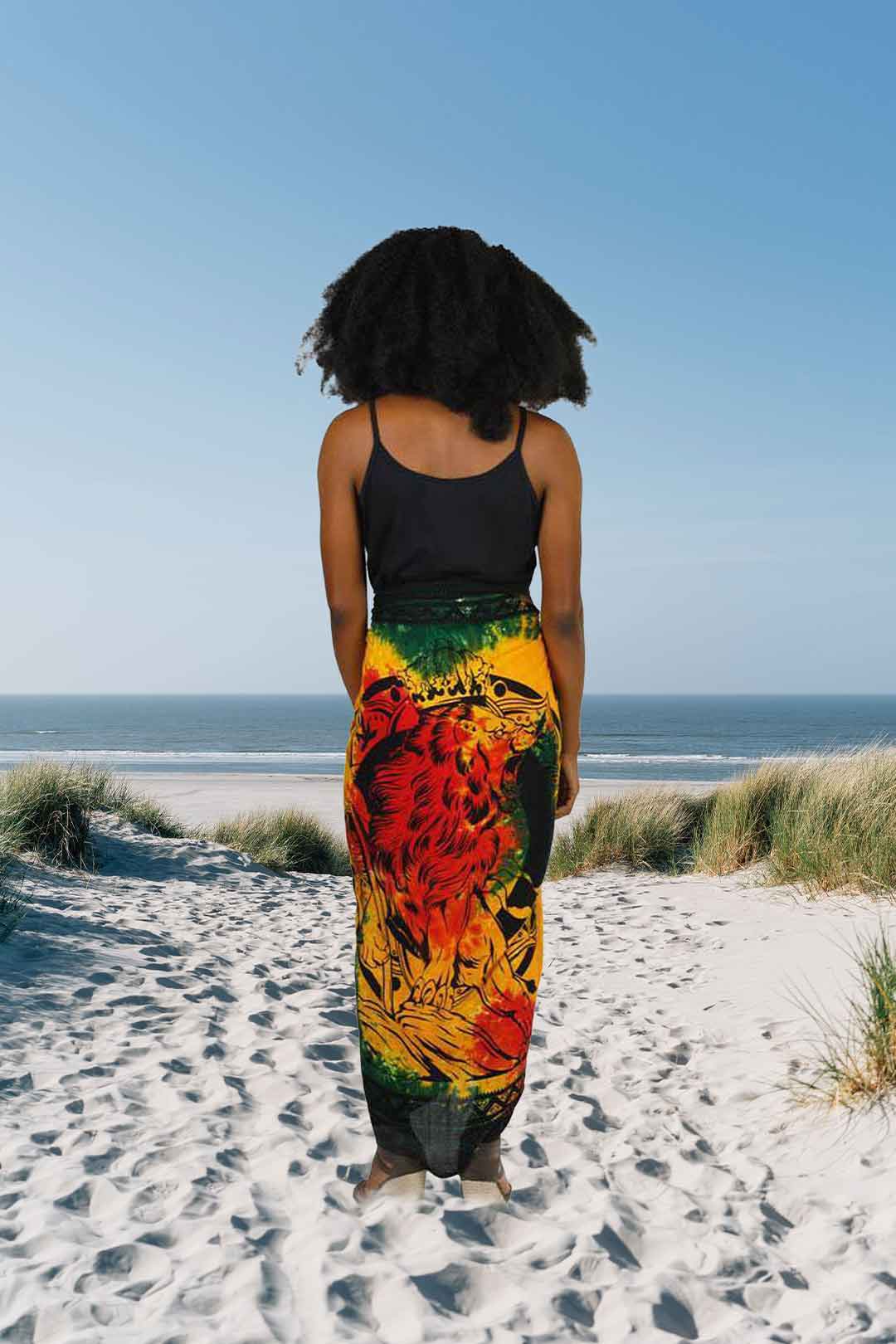 Tie-Dye Lion of Judah Rasta Sarong